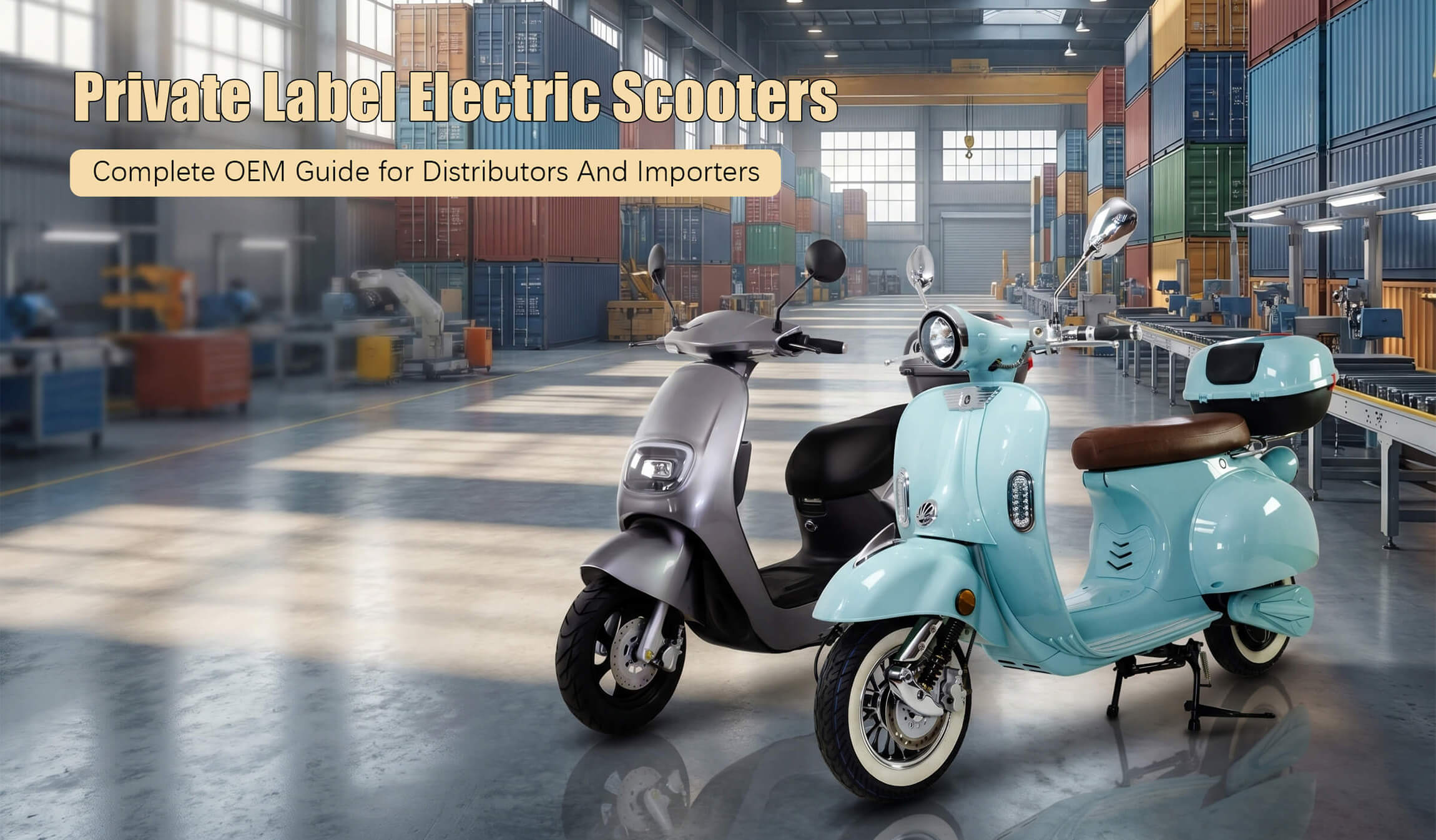 Scooters el&eacute;ctricos de marca privada: gu&iacute;a OEM completa para distribuidores e importadores
