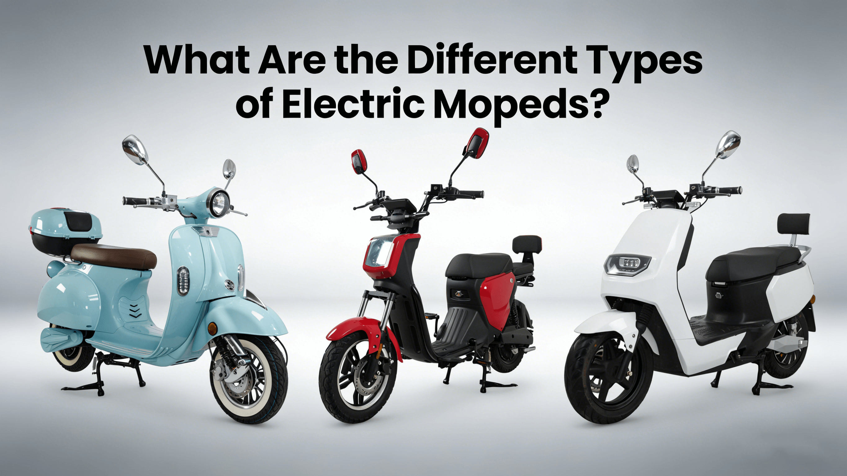 &iquest;Cu&aacute;les son los diferentes tipos de ciclomotores el&eacute;ctricos?