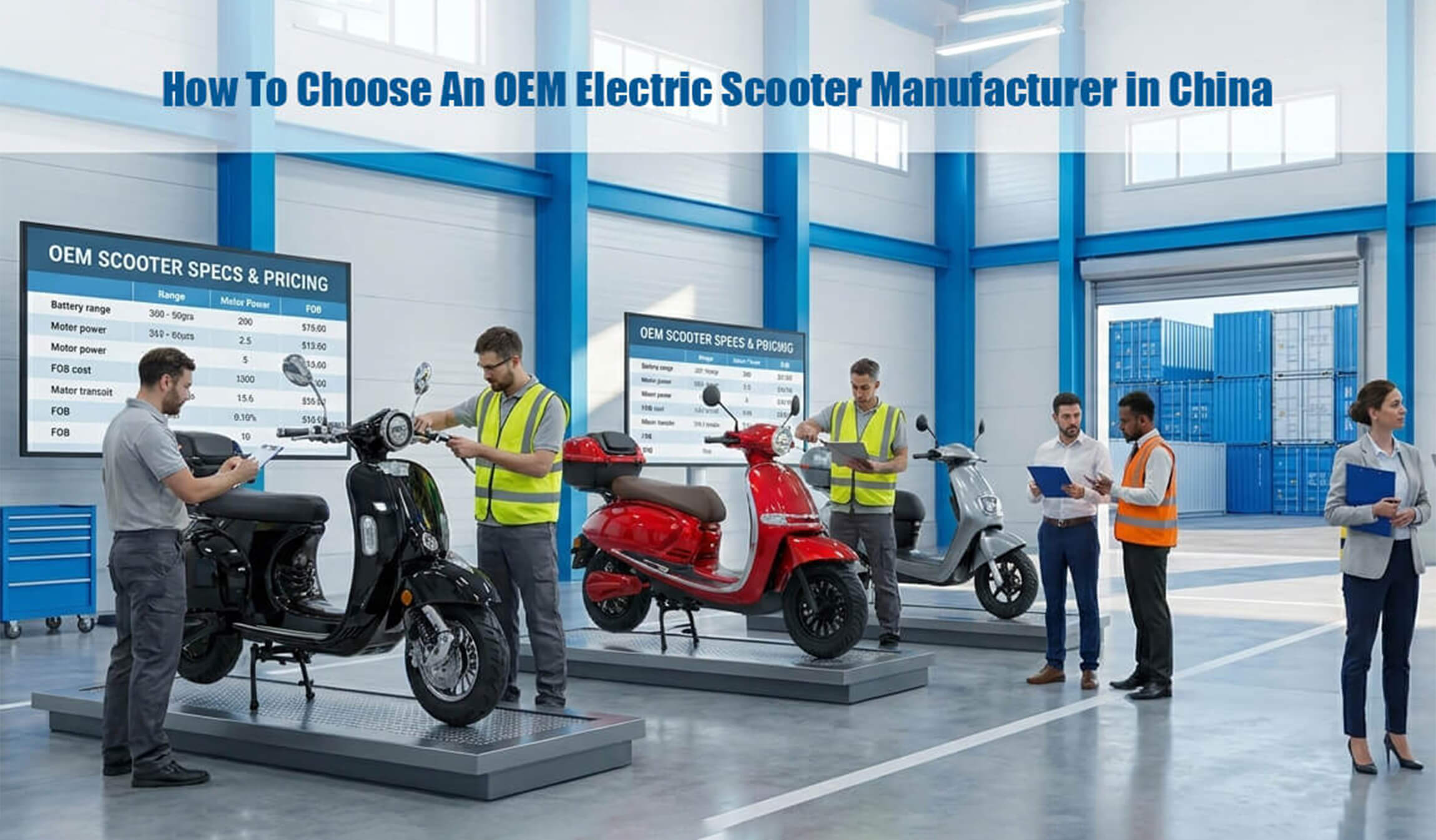 Comment choisir un fabricant OEM de scooters &eacute;lectriques en Chine